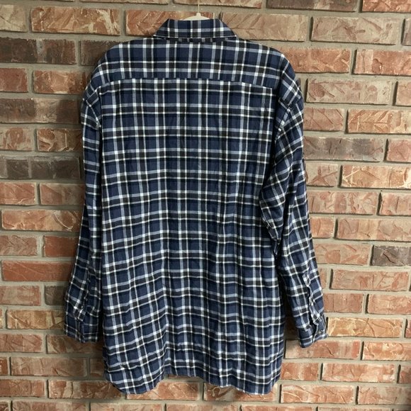 Alan Paine XXL 2XL Long Sleeve Plaid Flannel Men's 100% Cotton Button Down EUC - Picture 2 of 11